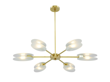 PRESENT CHANDELIER 1 - LED brass pendant lamp by Patinas Lighting - view 2